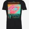YOURTURN Unisex Observer- T-Shirt Print - Black