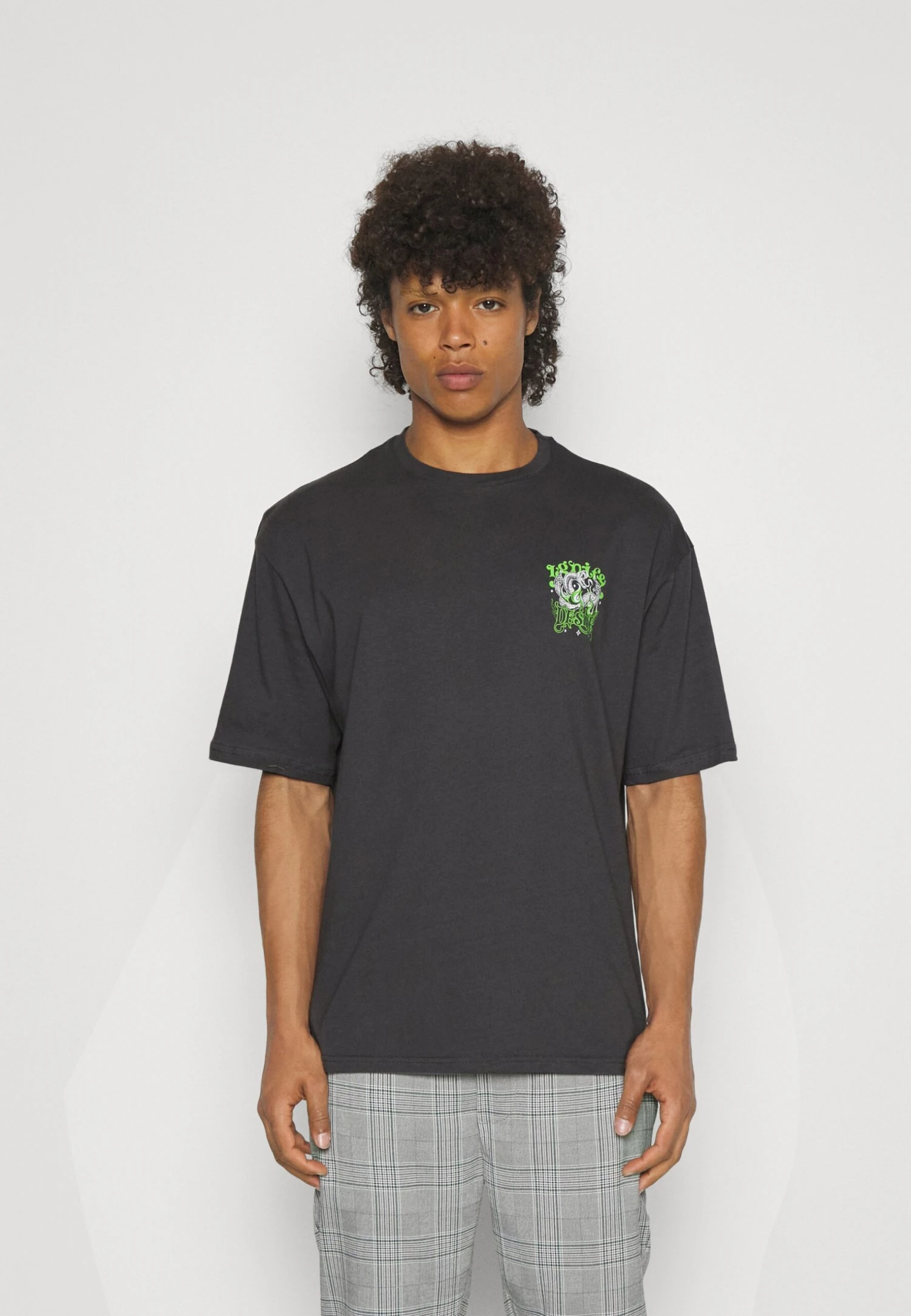 YOURTURN Snake Desire Tee Unisex - T-Shirt Print - Dark Grey 1 YOURTURN Snake Desire Tee Unisex - T-Shirt Print - Dark Grey