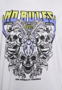 YOURTURN Rule Skull Graphic Tee Unisex - T-Shirt Print - White -Aanbiedingen Yourturn Winkel 38058aa46a744b1d840b5599082d9305