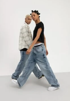 YOURTURN Baggy Jeans Unisex - Relaxed Fit Jeans - Dark Blue Denim 8 YOURTURN Baggy Jeans Unisex - Relaxed Fit Jeans - Dark Blue Denim -Aanbiedingen Yourturn Winkel 47039cf62e0e4223bb19b517ea683054