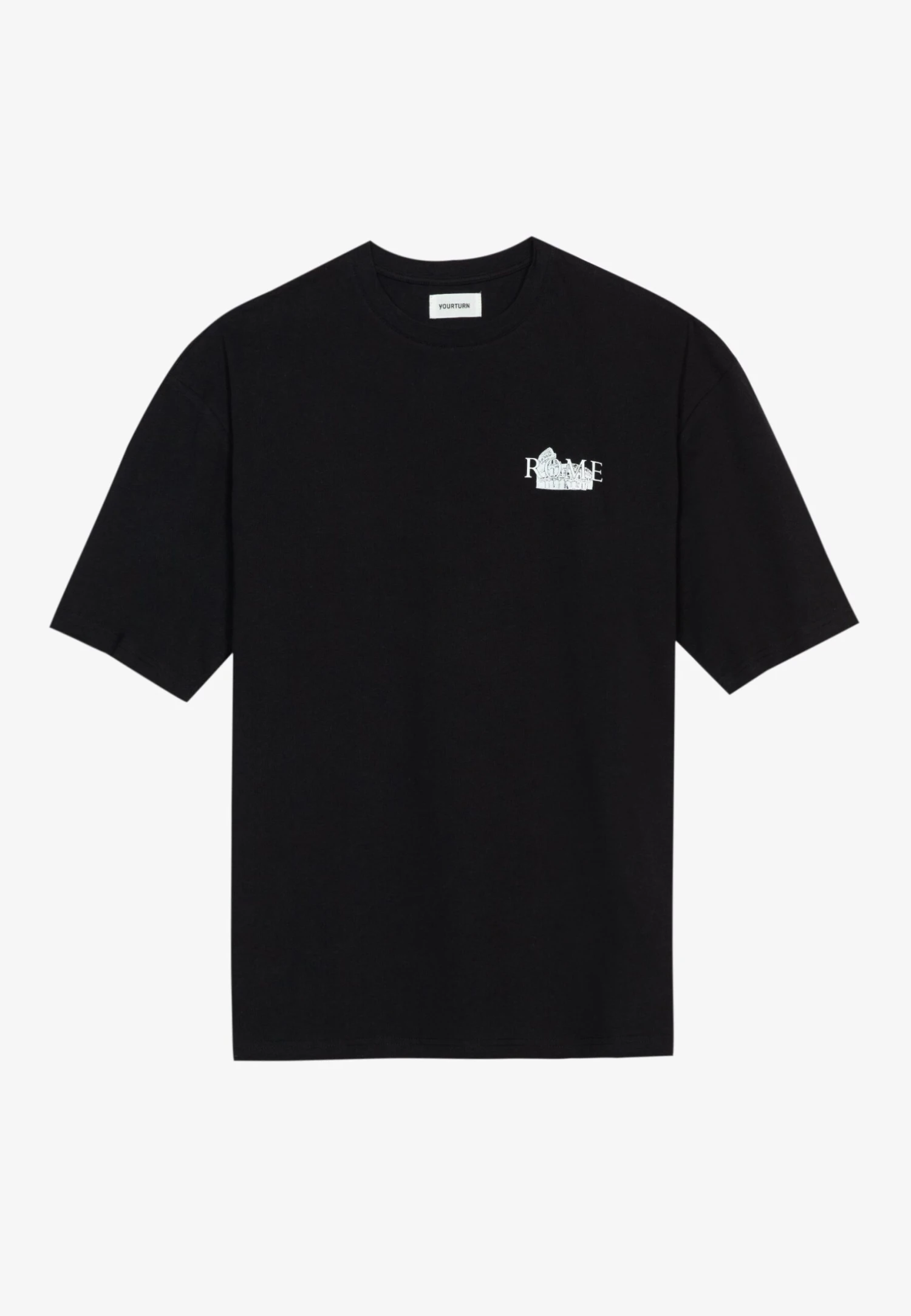 YOURTURN Rome Tee Unisex - T-Shirt Print - Black 4 YOURTURN Rome Tee Unisex - T-Shirt Print - Black - Afbeelding 4