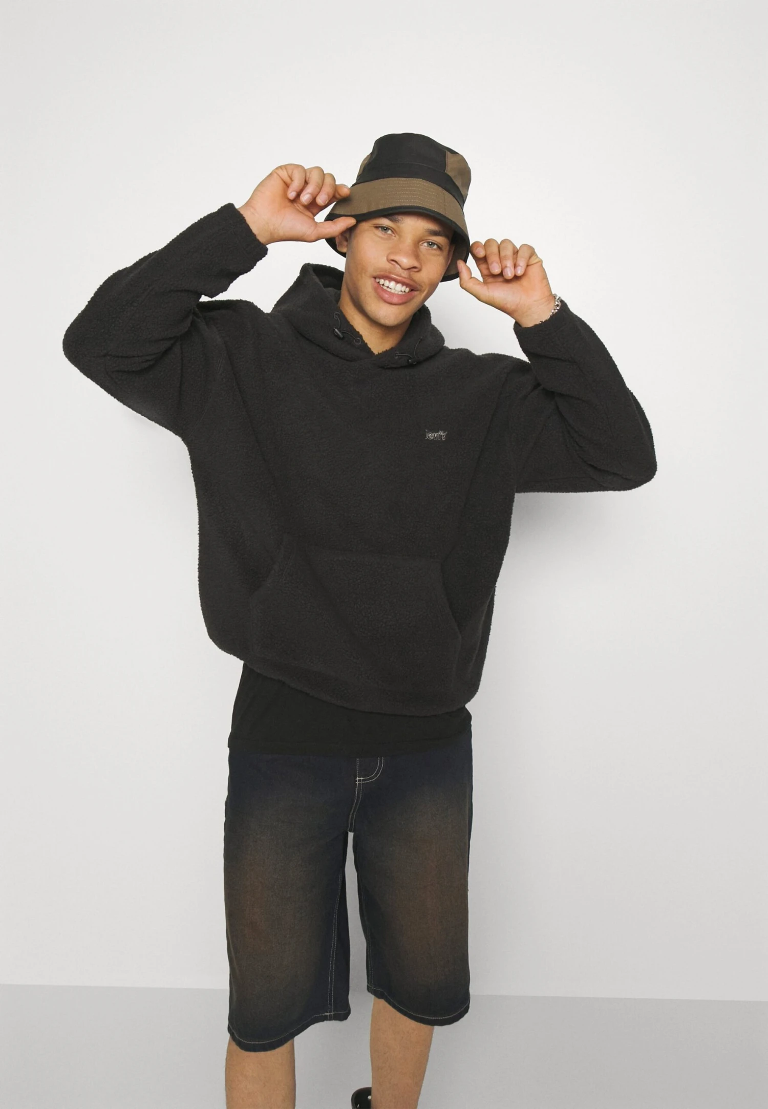 YOURTURN Unisex - Jeansshort - Dark Blue Denim 4 YOURTURN Unisex - Jeansshort - Dark Blue Denim - Afbeelding 4