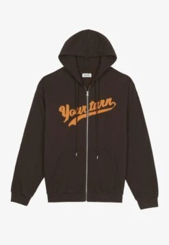 YOURTURN Unisex - Sweater Met Rits - Dark Brown -Aanbiedingen Yourturn Winkel 6e5f76143b454b25b9b8585859542105