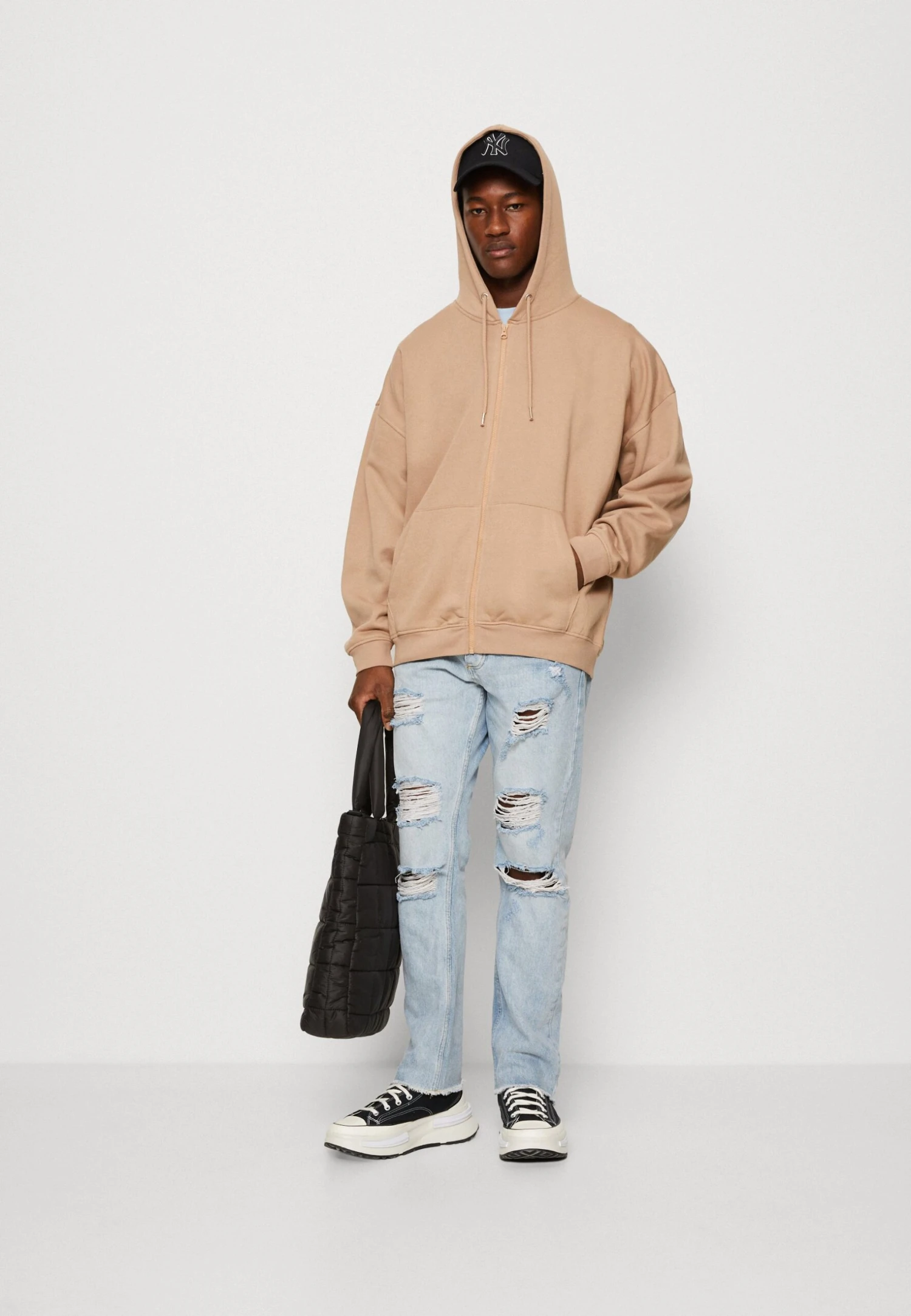 YOURTURN Unisex - Sweater Met Rits - Tan 2 YOURTURN Unisex - Sweater Met Rits - Tan - Afbeelding 2