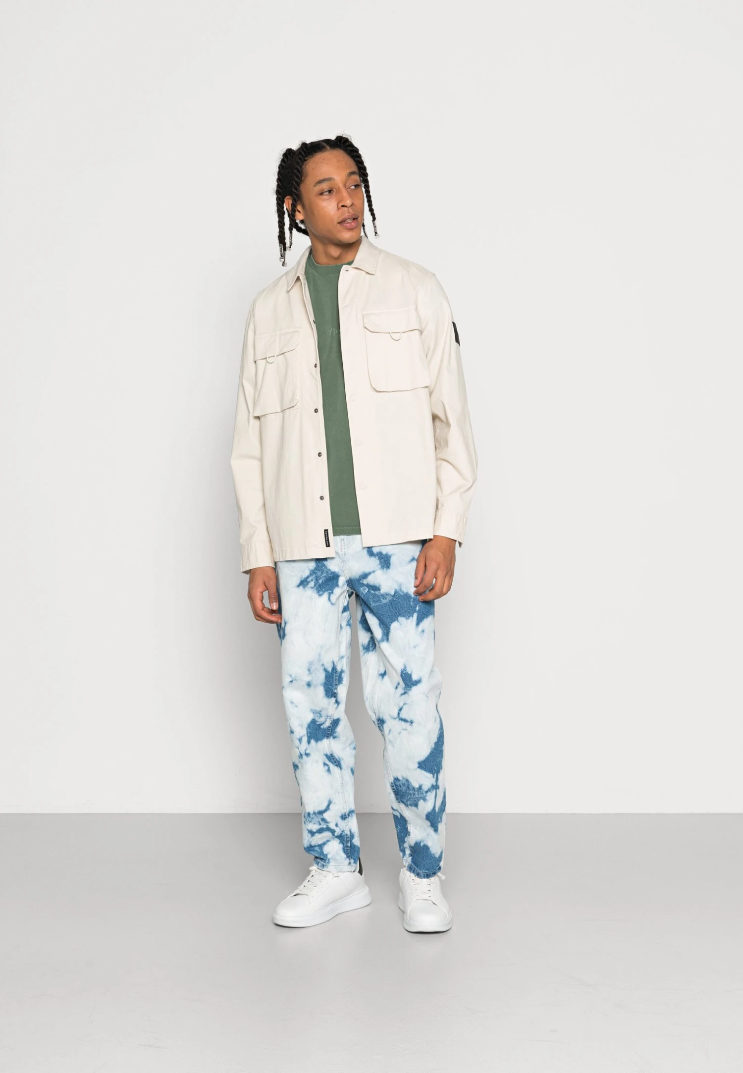 YOURTURN Unisex Moonwash Unisex - Relaxed Fit Jeans - Light Blue Denim 2 YOURTURN Unisex Moonwash Unisex - Relaxed Fit Jeans - Light Blue Denim - Afbeelding 2