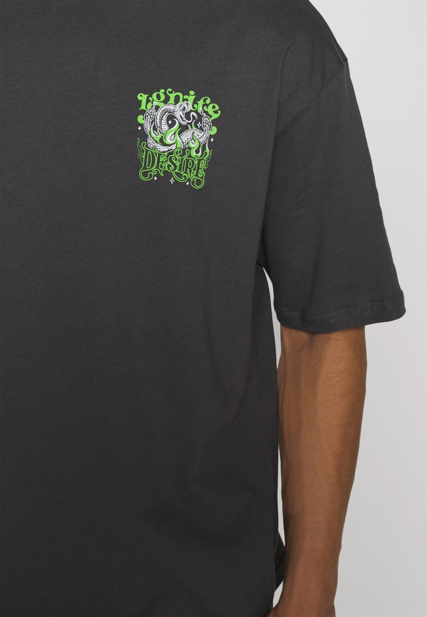 YOURTURN Snake Desire Tee Unisex - T-Shirt Print - Dark Grey 7 YOURTURN Snake Desire Tee Unisex - T-Shirt Print - Dark Grey - Afbeelding 7