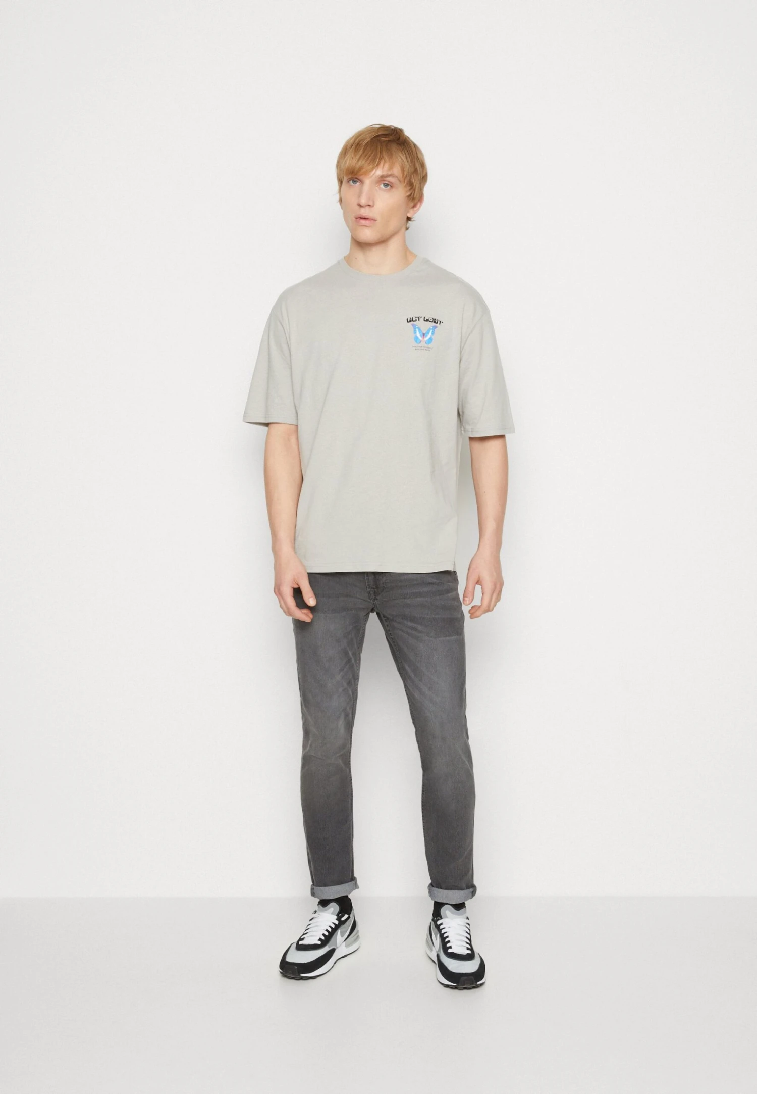 YOURTURN Get Lost Tee Unisex - T-Shirt Print - Grey 2 YOURTURN Get Lost Tee Unisex - T-Shirt Print - Grey - Afbeelding 2