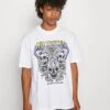 YOURTURN Rule Skull Graphic Tee Unisex - T-Shirt Print - White