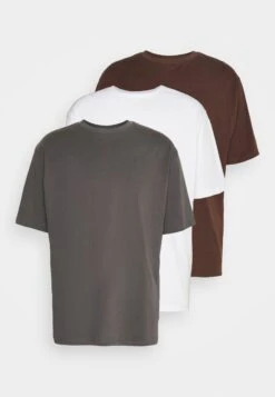YOURTURN 3Pack Unisex - T-Shirt Basic - White/Dark Grey /Dark Brown -Aanbiedingen Yourturn Winkel e4b5771656f64562bba5125910df7882