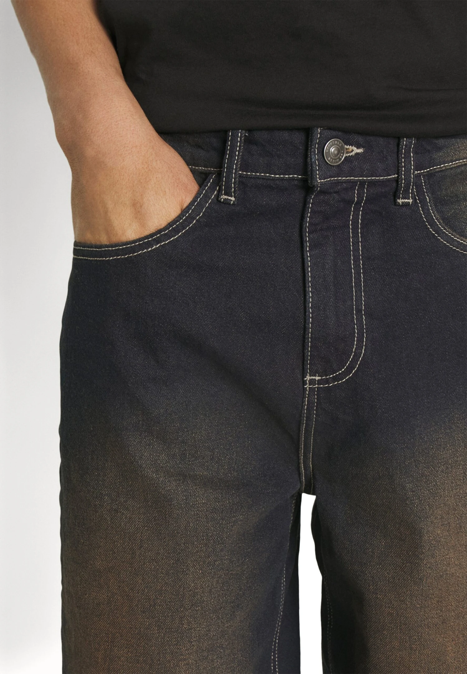 YOURTURN Unisex - Jeansshort - Dark Blue Denim 5 YOURTURN Unisex - Jeansshort - Dark Blue Denim - Afbeelding 5