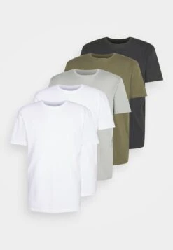 YOURTURN Unisex 5 Pack - T-Shirt Basic - White/Olive /Black -Aanbiedingen Yourturn Winkel fd0cb44c209a4deebcd571033de05bdb